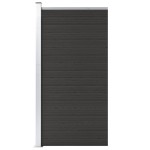 vidaXL Panou de gard, negru, 95x186 cm, WPC vidaXL Panou de gard, negru, 95x186 cm, WPC