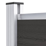vidaXL Panou de gard, negru, 95x186 cm, WPC vidaXL Panou de gard, negru, 95x186 cm, WPC