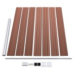 vidaXL Panou de gard, maro, 175 x 146 cm, WPC vidaXL Panou de gard, maro, 175 x 146 cm, WPC