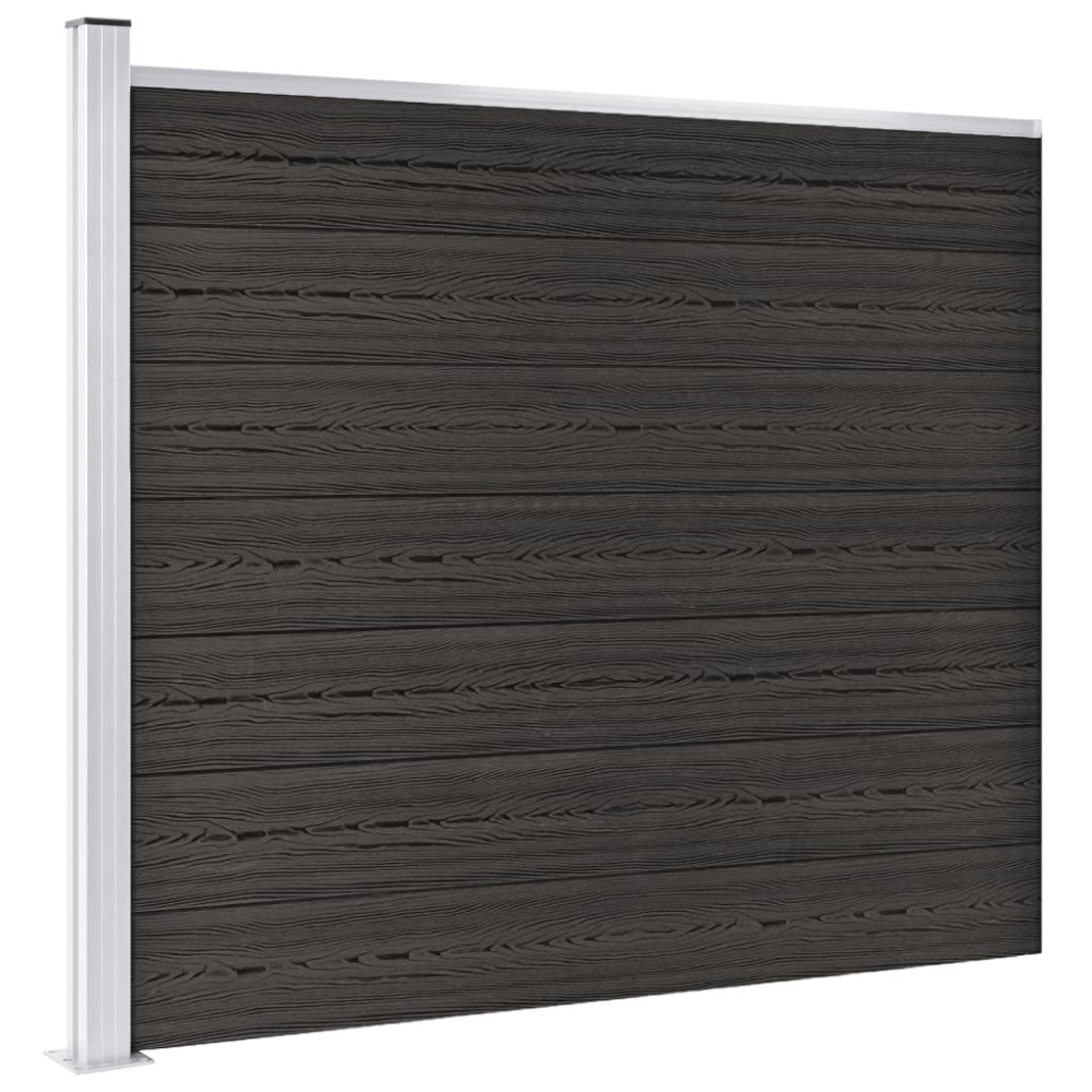 vidaXL Panou de gard, gri, 175x146 cm, WPC
