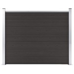 vidaXL Panou de gard, negru, 180x146 cm, WPC vidaXL Panou de gard, negru, 180x146 cm, WPC