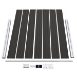 vidaXL Panou de gard, negru, 180x146 cm, WPC vidaXL Panou de gard, negru, 180x146 cm, WPC