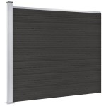vidaXL Panou de gard, negru, 175x146 cm, WPC vidaXL Panou de gard, negru, 175x146 cm, WPC