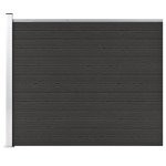 vidaXL Panou de gard, negru, 175x146 cm, WPC vidaXL Panou de gard, negru, 175x146 cm, WPC