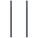 vidaXL Stâlpi de gard, 2 buc., gri închis, 185 cm, aluminiu vidaXL Stâlpi de gard, 2 buc., gri închis, 185 cm, aluminiu