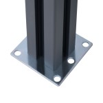 vidaXL Stâlpi de gard, 2 buc., gri închis, 185 cm, aluminiu vidaXL Stâlpi de gard, 2 buc., gri închis, 185 cm, aluminiu