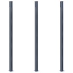 vidaXL Stâlpi de gard, 3 buc., gri închis, 185 cm, aluminiu vidaXL Stâlpi de gard, 3 buc., gri închis, 185 cm, aluminiu