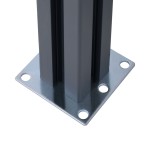 vidaXL Stâlpi de gard, 3 buc., gri închis, 185 cm, aluminiu vidaXL Stâlpi de gard, 3 buc., gri închis, 185 cm, aluminiu