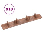 vidaXL Capace de capăt pardoseală terasă, 10 buc., maro, plastic vidaXL Capace de capăt pardoseală terasă, 10 buc., maro, plastic