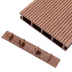 vidaXL Capace de capăt pardoseală terasă, 10 buc., maro, plastic vidaXL Capace de capăt pardoseală terasă, 10 buc., maro, plastic
