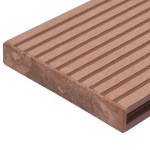 vidaXL Capace de capăt pardoseală terasă, 10 buc., maro, plastic vidaXL Capace de capăt pardoseală terasă, 10 buc., maro, plastic