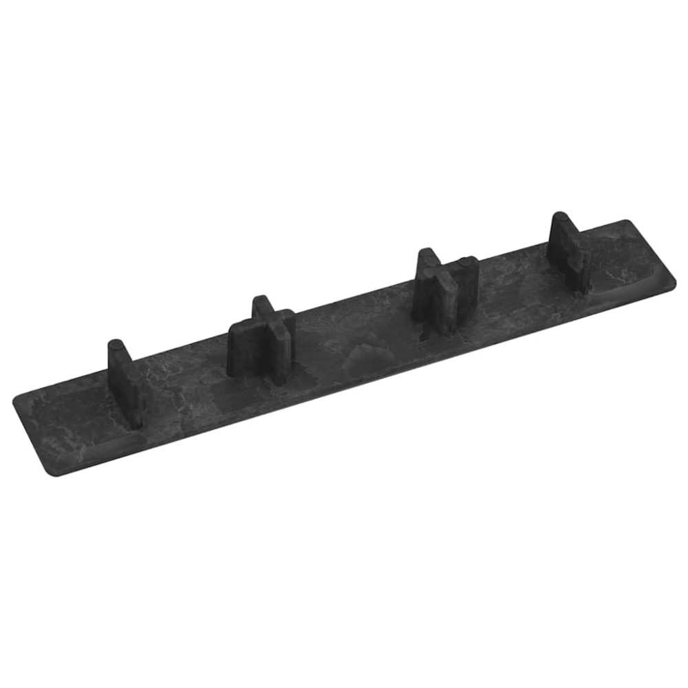 vidaXL Capace de capăt pardoseală terasă, 10 buc., negru, plastic