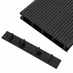 vidaXL Capace de capăt pardoseală terasă, 10 buc., negru, plastic