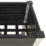 vidaXL Strat înălțat de grădină cu raft, gri, 50x50x90 cm, WPC