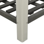 vidaXL Strat înălțat de grădină cu raft, gri, 50x50x90 cm, WPC
