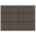 vidaXL Plăci de pardoseală, 6 buc., maro închis, 60x30cm, WPC, 1,08 m² vidaXL Plăci de pardoseală, 6 buc., maro închis, 60x30cm, WPC, 1,08 m²