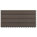 vidaXL Plăci de pardoseală, 6 buc., maro închis, 60x30cm, WPC, 1,08 m² vidaXL Plăci de pardoseală, 6 buc., maro închis, 60x30cm, WPC, 1,08 m²