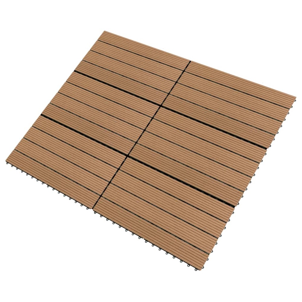 vidaXL Plăci de pardoseală, 6 buc., maro, 60x30 cm, WPC, 1,08 m²