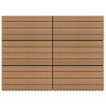 vidaXL Plăci de pardoseală, 6 buc., maro, 60x30 cm, WPC, 1,08 m² vidaXL Plăci de pardoseală, 6 buc., maro, 60x30 cm, WPC, 1,08 m²