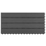 vidaXL Plăci de pardoseală, 6 buc., negru, 60x30 cm, WPC, 1,08 m² vidaXL Plăci de pardoseală, 6 buc., negru, 60x30 cm, WPC, 1,08 m²