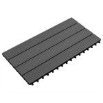 vidaXL Plăci de pardoseală, 6 buc., negru, 60x30 cm, WPC, 1,08 m² vidaXL Plăci de pardoseală, 6 buc., negru, 60x30 cm, WPC, 1,08 m²