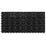 vidaXL Plăci de pardoseală, 6 buc., negru, 60x30 cm, WPC, 1,08 m² vidaXL Plăci de pardoseală, 6 buc., negru, 60x30 cm, WPC, 1,08 m²