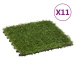 vidaXL Plăci de iarbă artificială, 11 buc, verde, 30x30 cm vidaXL Plăci de iarbă artificială, 11 buc, verde, 30x30 cm