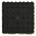 vidaXL Plăci de iarbă artificială, 11 buc, verde, 30x30 cm vidaXL Plăci de iarbă artificială, 11 buc, verde, 30x30 cm