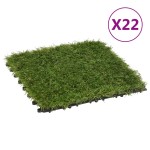 vidaXL Plăci de iarbă artificială, 22 buc, verde, 30x30 cm vidaXL Plăci de iarbă artificială, 22 buc, verde, 30x30 cm