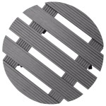 vidaXL Suporturi de plante cu role, 2 buc., gri, Ø30x7,5 cm, WPC vidaXL Suporturi de plante cu role, 2 buc., gri, Ø30x7,5 cm, WPC