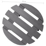 vidaXL Suporturi de plante cu role, 2 buc., gri, Ø30x7,5 cm, WPC vidaXL Suporturi de plante cu role, 2 buc., gri, Ø30x7,5 cm, WPC