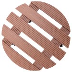 vidaXL Suporturi de plante cu role, 2 buc., maro, Ø30x7,5 cm, WPC vidaXL Suporturi de plante cu role, 2 buc., maro, Ø30x7,5 cm, WPC