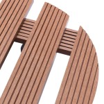 vidaXL Suporturi de plante cu role, 2 buc., maro, Ø30x7,5 cm, WPC vidaXL Suporturi de plante cu role, 2 buc., maro, Ø30x7,5 cm, WPC