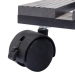 vidaXL Suporturi de plante cu role, 2 buc., gri, 30x30x7,5 cm, WPC vidaXL Suporturi de plante cu role, 2 buc., gri, 30x30x7,5 cm, WPC