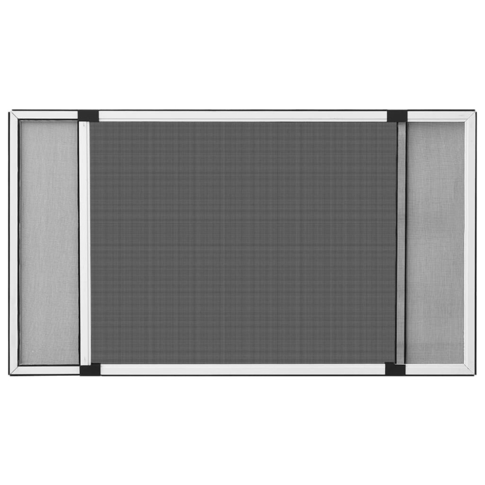 vidaXL Plasă insecte extensibilă pentru ferestre, alb, (75-143)x50 cm