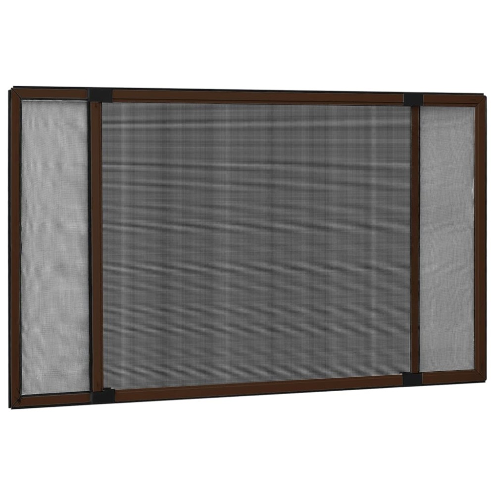 vidaXL Plasă insecte extensibilă pentru ferestre, maro, (75-143)x50 cm