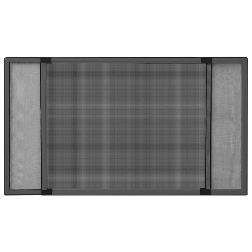 vidaXL Plasă insecte extensibilă ferestre, antracit, (75-143)x50 cm