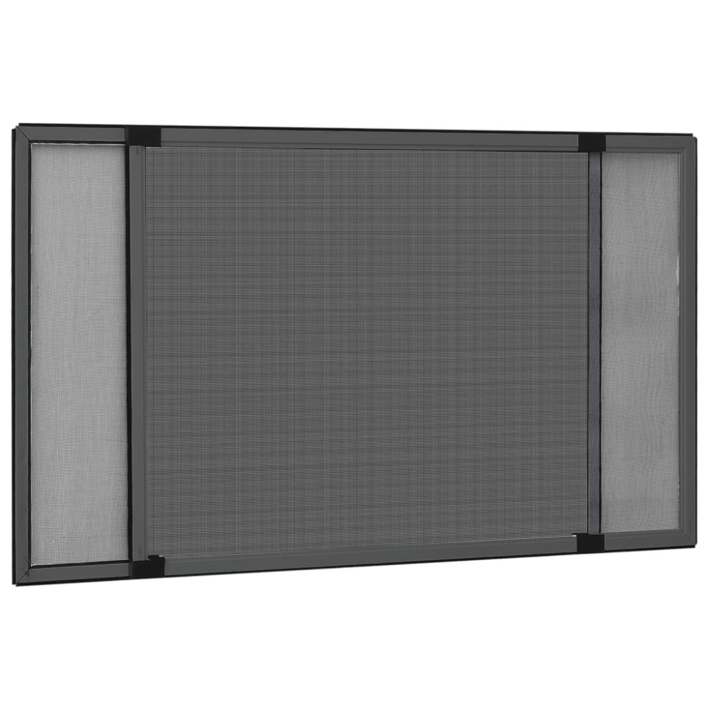 vidaXL Plasă insecte extensibilă ferestre, antracit, (75-143)x50 cm