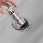 vidaXL Ventil scurgere push, funcție de preaplin, crom, 6,4x6,4x9,1 cm vidaXL Ventil scurgere push, funcție de preaplin, crom, 6,4x6,4x9,1 cm