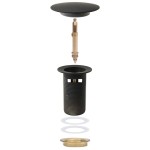 vidaXL Ventil scurgere push, funcție de preaplin, negru 6,4x6,4x9,1 cm vidaXL Ventil scurgere push, funcție de preaplin, negru 6,4x6,4x9,1 cm