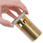 vidaXL Ventil scurgere push, funcție de preaplin, auriu 6,4x6,4x9,1 cm vidaXL Ventil scurgere push, funcție de preaplin, auriu 6,4x6,4x9,1 cm