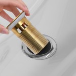 vidaXL Ventil scurgere push, funcție de preaplin, auriu 6,4x6,4x9,1 cm vidaXL Ventil scurgere push, funcție de preaplin, auriu 6,4x6,4x9,1 cm
