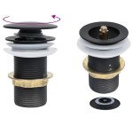 vidaXL Ventil scurgere push, fără preaplin, negru 6,4x6,4x9,1 cm vidaXL Ventil scurgere push, fără preaplin, negru 6,4x6,4x9,1 cm