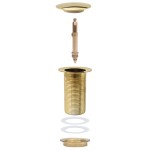 vidaXL Ventil scurgere push, fără preaplin, auriu 6,4x6,4x9,1 cm vidaXL Ventil scurgere push, fără preaplin, auriu 6,4x6,4x9,1 cm