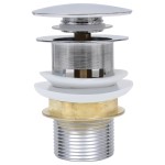 vidaXL Ventil scurgere push, fără preaplin, argintiu 6,4x6,4x9,1 cm vidaXL Ventil scurgere push, fără preaplin, argintiu 6,4x6,4x9,1 cm