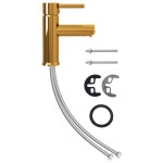 vidaXL Robinet chiuvetă de baie, auriu, 130x176 mm vidaXL Robinet chiuvetă de baie, auriu, 130x176 mm