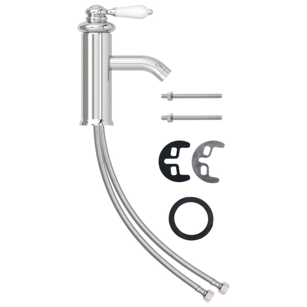 vidaXL Robinet chiuvetă de baie, finisaj cromat, 130x180 mm