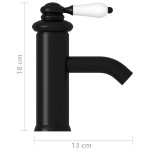vidaXL Robinet chiuvetă de baie, negru, 130x180 mm vidaXL Robinet chiuvetă de baie, negru, 130x180 mm