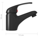 vidaXL Baterie mixer de chiuvetă, negru, 13x10 cm vidaXL Baterie mixer de chiuvetă, negru, 13x10 cm