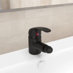 vidaXL Baterie mixer pentru bideu baie, negru, 13x12 cm vidaXL Baterie mixer pentru bideu baie, negru, 13x12 cm